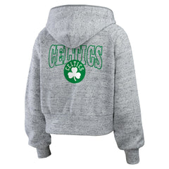 NBA - Boston Celtics WEAR by Erin Andrews Women's Speckled Radiator Full-Zip Hoodie - Heather Gray
