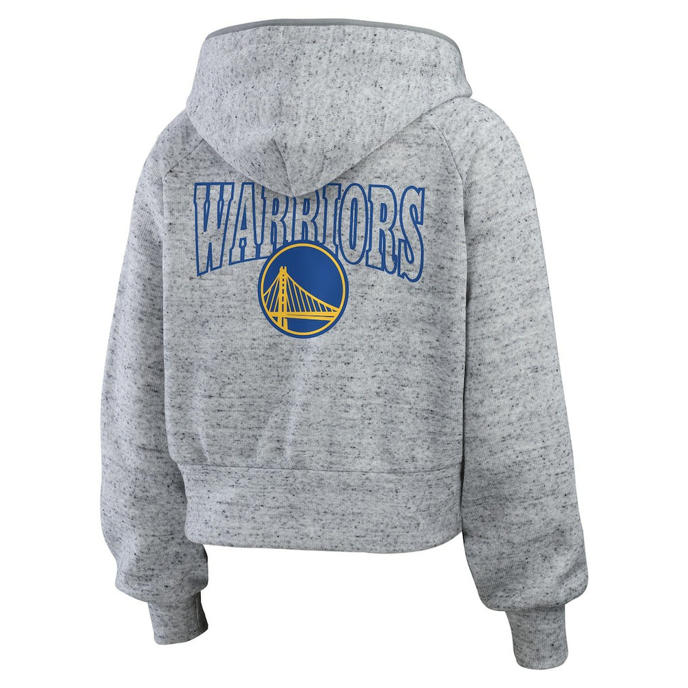 NBA - Golden State Warriors WEAR by Erin Andrews Women's Speckled Radiator Full-Zip Hoodie - Heather Gray