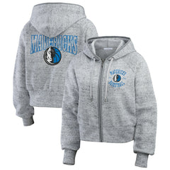 NBA - Dallas Mavericks WEAR by Erin Andrews Women's Speckled Radiator Full-Zip Hoodie - Heather Gray