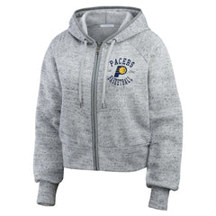 NBA - Indiana Pacers WEAR by Erin Andrews Women's Speckled Radiator Full-Zip Hoodie - Heather Gray