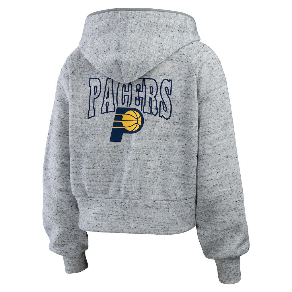 NBA - Indiana Pacers WEAR by Erin Andrews Women's Speckled Radiator Full-Zip Hoodie - Heather Gray