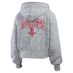NBA - Houston Rockets WEAR by Erin Andrews Women's Speckled Radiator Full-Zip Hoodie - Heather Gray
