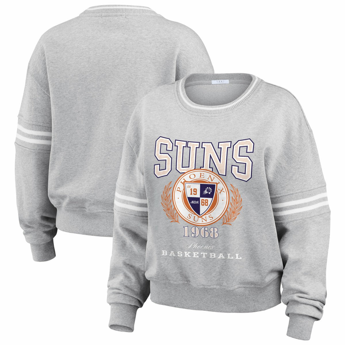 NBA - Phoenix Suns WEAR by Erin Andrews Women's French Terry Pullover Sweatshirt - Heather Gray