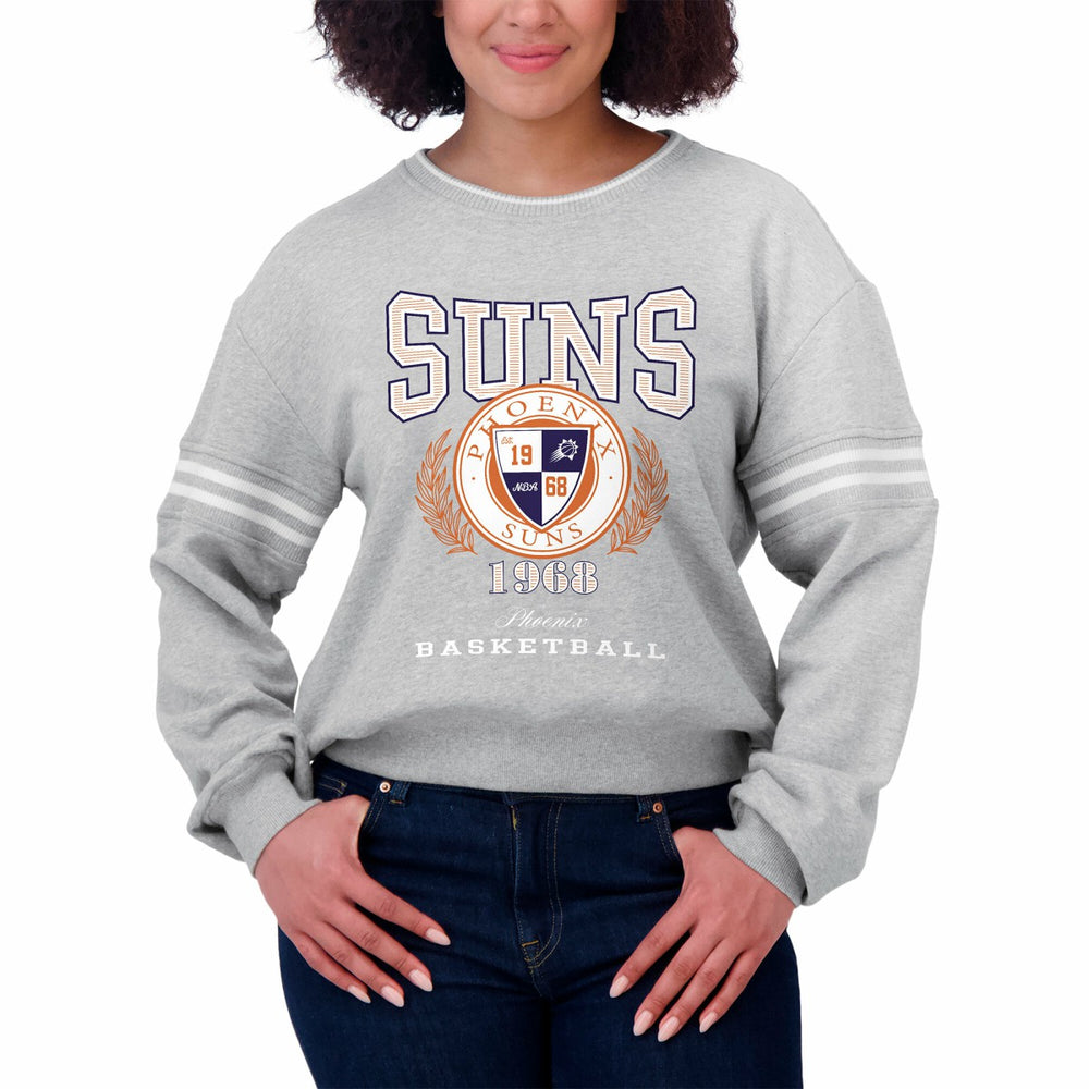 NBA - Phoenix Suns WEAR by Erin Andrews Women's French Terry Pullover Sweatshirt - Heather Gray