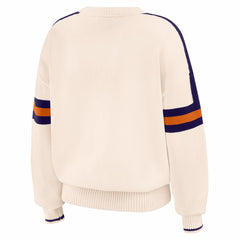 NBA - Phoenix Suns WEAR by Erin Andrews Women's Stripe Pullover Sweater - Cream