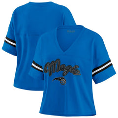 NBA - Orlando Magic WEAR by Erin Andrews Women's Color Block Boxy V-Neck T-Shirt - Blue