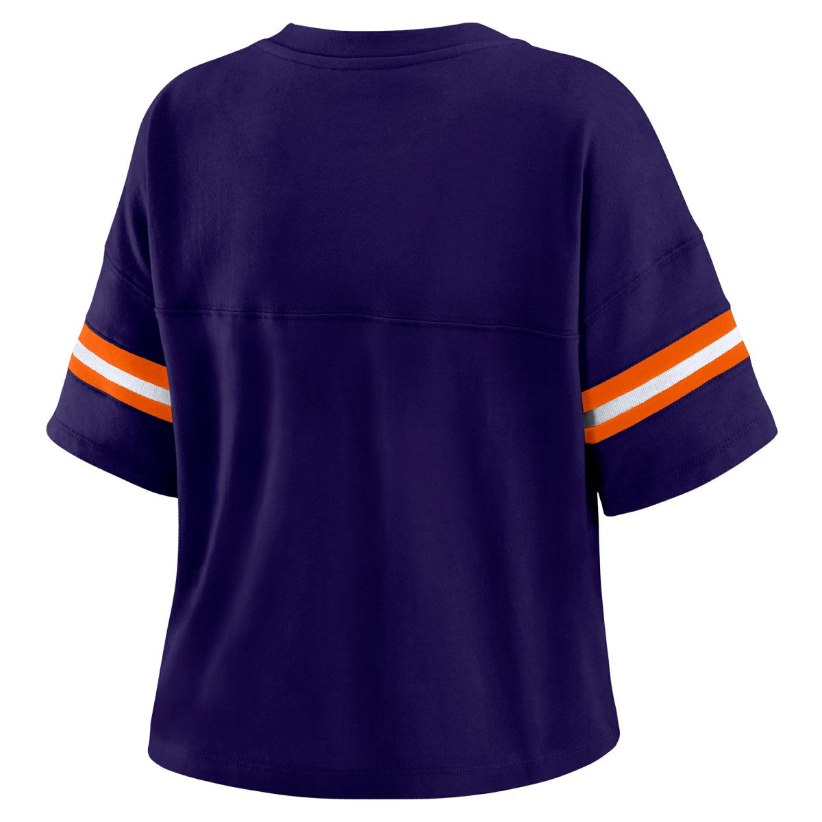 NBA - Phoenix Suns WEAR by Erin Andrews Women's Plus Size Color Block Boxy V-Neck T-Shirt - Purple