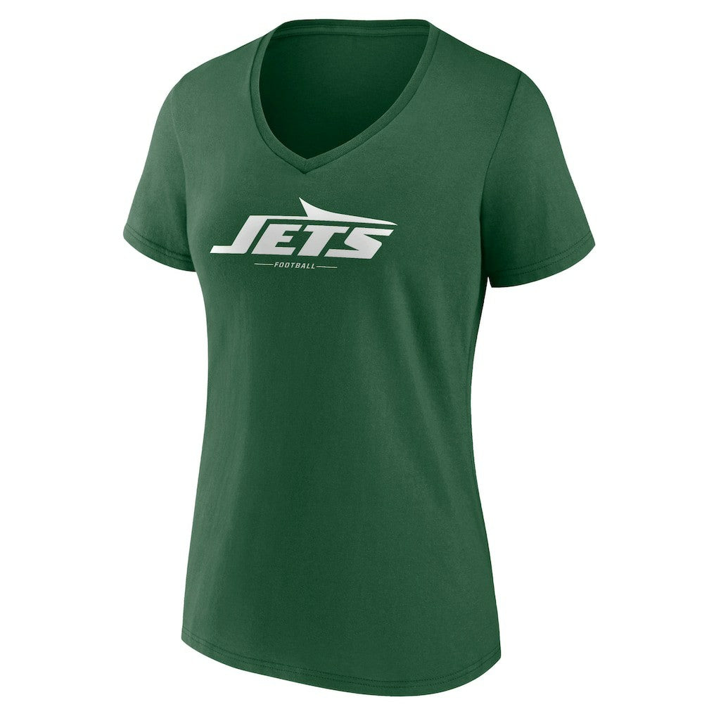 New York Jets Women's Team Lock-Up V-Neck T-Shirt Green - Fanatics