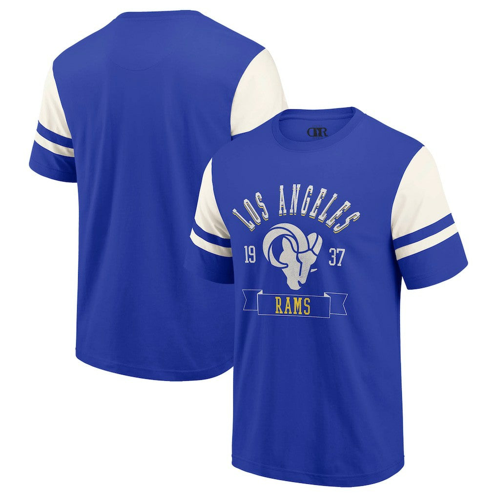 Los Angeles Rams Darius Rucker Collection Football T-Shirt Royal - Fanatics