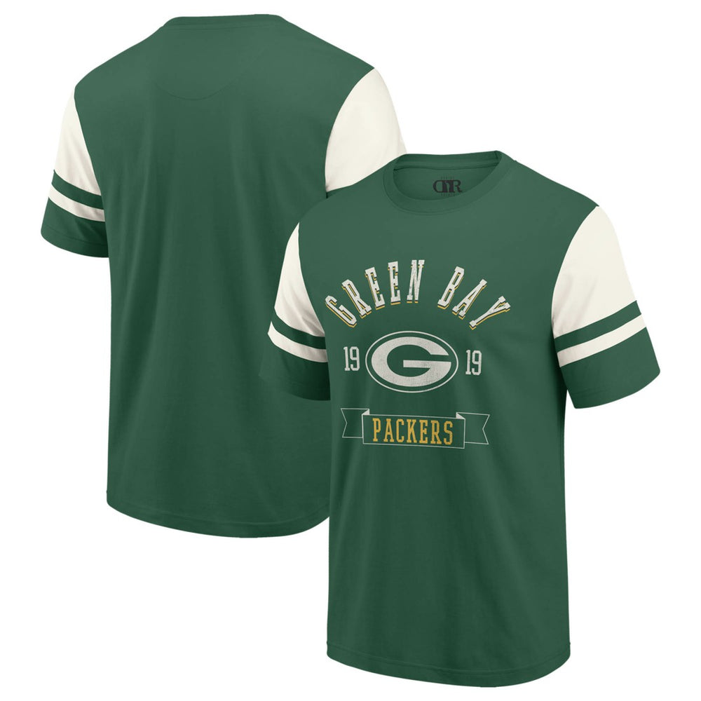 Green Bay Packers Darius Rucker Collection Football T-Shirt Green - Fanatics