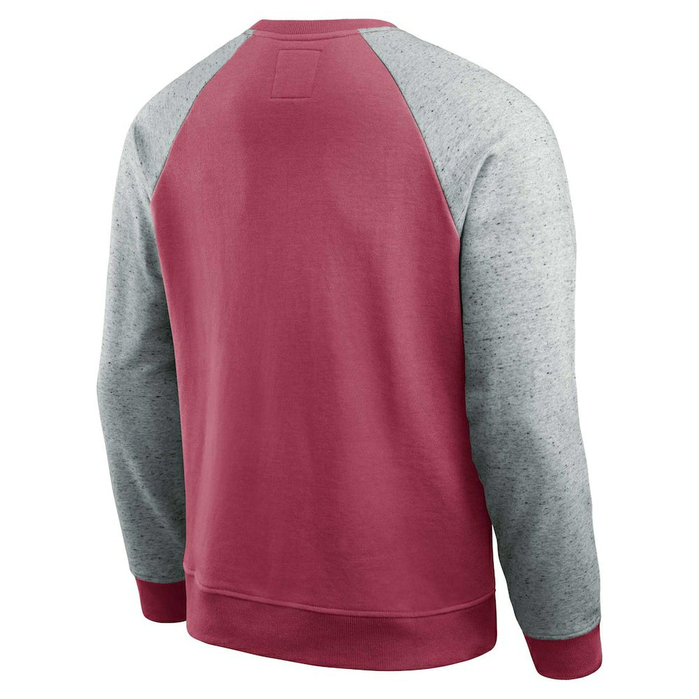 Arizona Cardinals Darius Rucker Collection Colorblock Pullover Sweatshirt Cardinal/Heather Gray - Fanatics