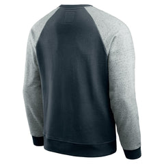 Houston Texans Darius Rucker Collection Colorblock Pullover Sweatshirt Navy/Heather Gray - Fanatics