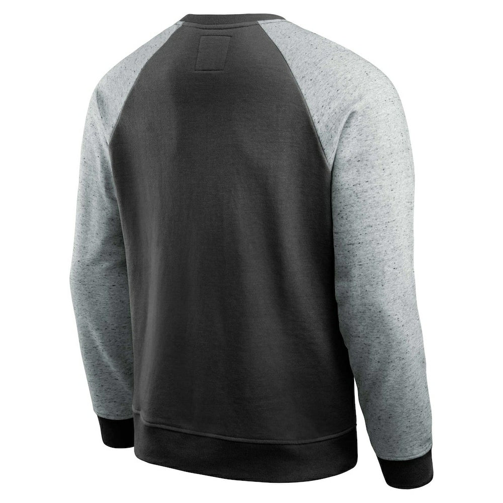 New Orleans Saints Darius Rucker Collection Colorblock Pullover Sweatshirt Black/Heather Gray - Fanatics