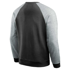 New Orleans Saints Darius Rucker Collection Colorblock Pullover Sweatshirt Black/Heather Gray - Fanatics