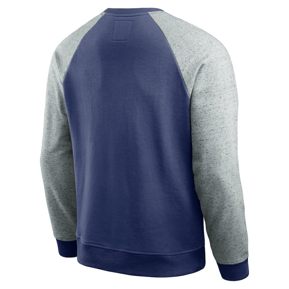 New York Giants Darius Rucker Collection Colorblock Pullover Sweatshirt Royal/Heather Gray - Fanatics