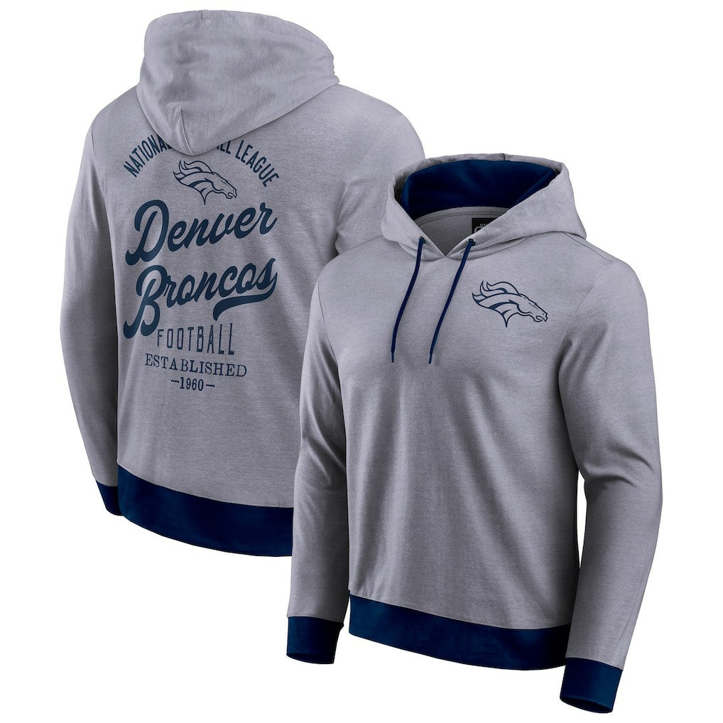 Denver Broncos Darius Rucker Collection Tonal Knit Pullover Hoodie Navy - Fanatics