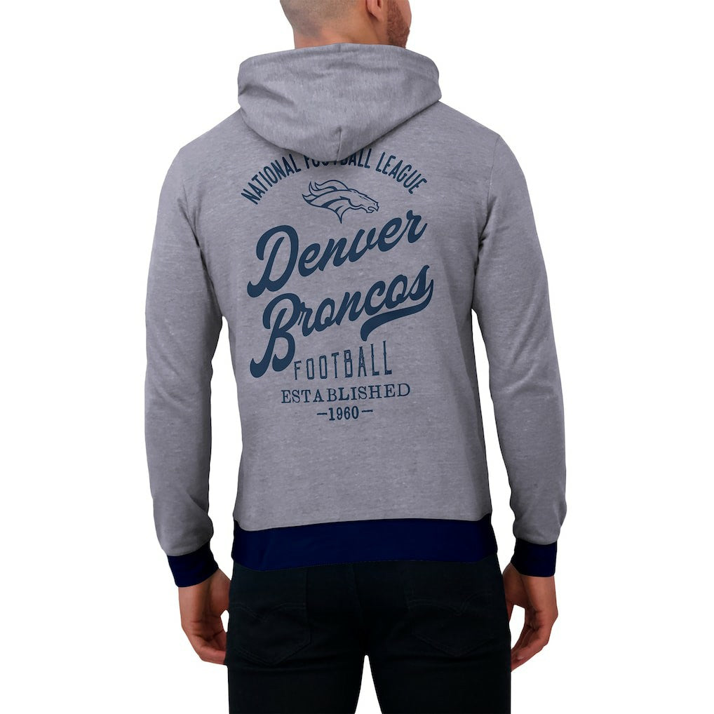 Denver Broncos Darius Rucker Collection Tonal Knit Pullover Hoodie Navy - Fanatics