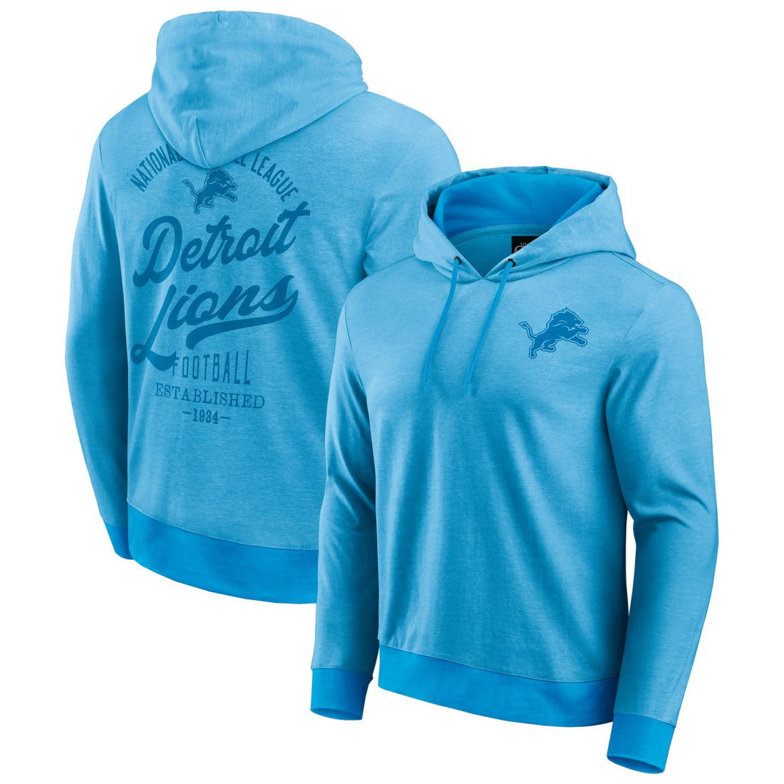 Detroit Lions Darius Rucker Collection Tonal Knit Pullover Hoodie Blue - Fanatics