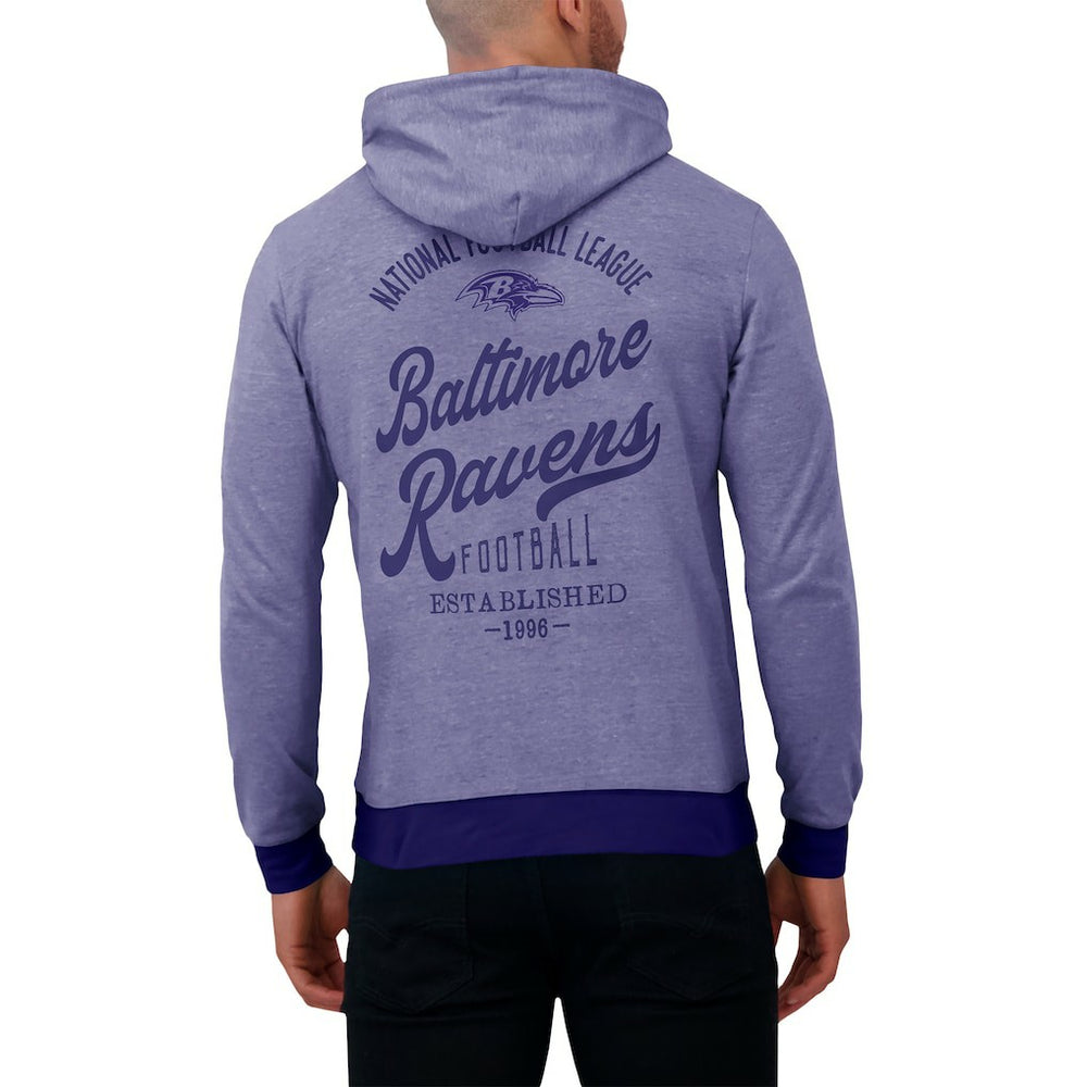 Baltimore Ravens Darius Rucker Collection Tonal Knit Pullover Hoodie Purple - Fanatics