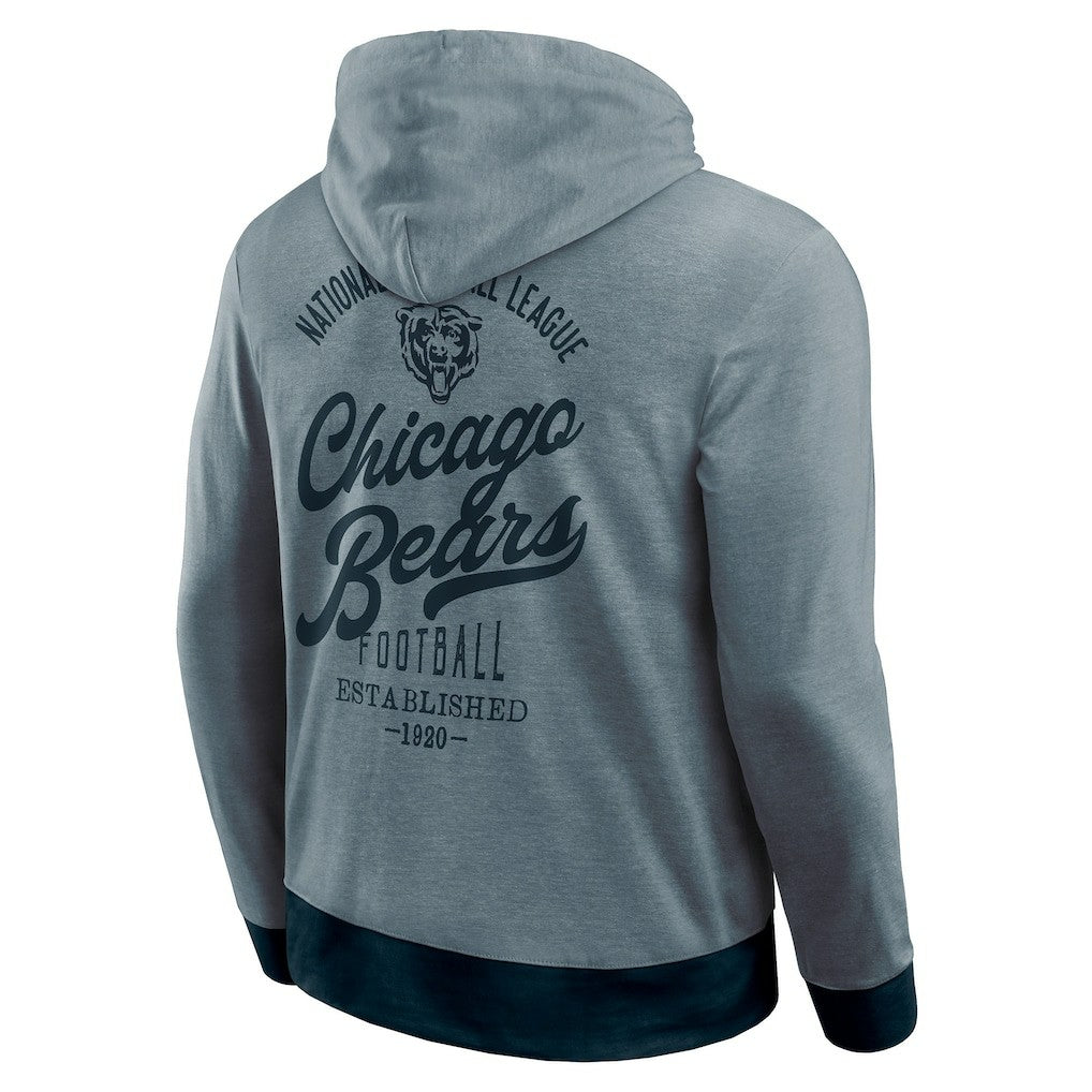 Chicago Bears Darius Rucker Collection Tonal Knit Pullover Hoodie Navy - Fanatics