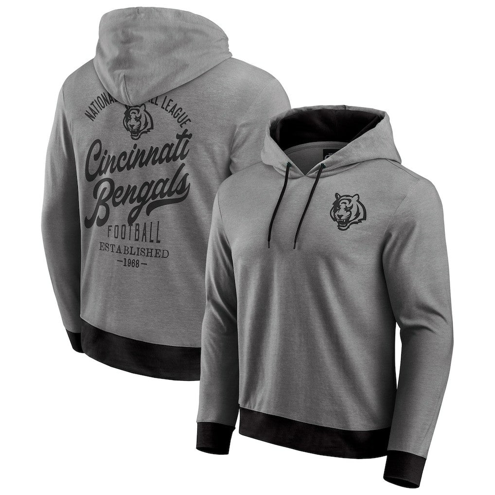 Cincinnati Bengals Darius Rucker Collection Tonal Knit Pullover Hoodie Black - Fanatics