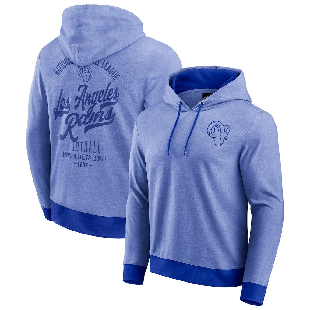 Los Angeles Rams Darius Rucker Collection Tonal Knit Pullover Hoodie Royal - Fanatics