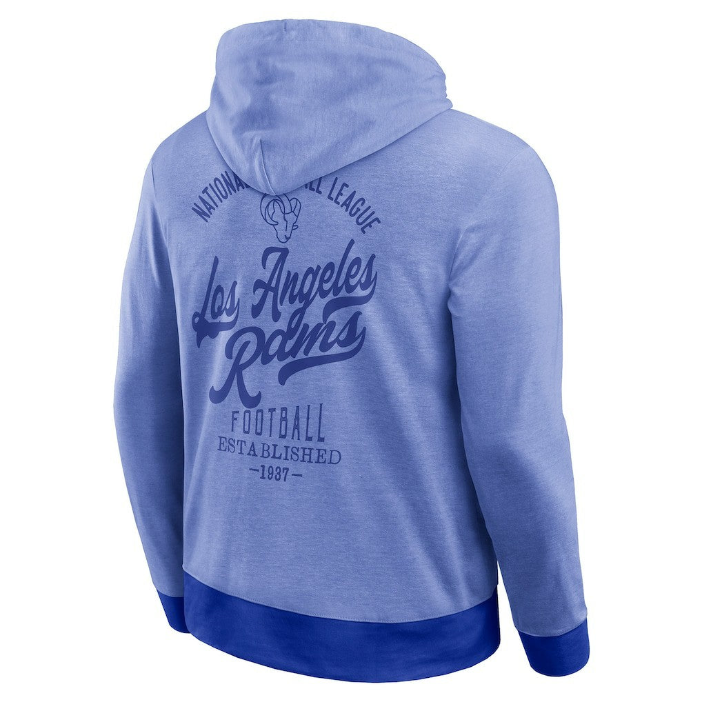Los Angeles Rams Darius Rucker Collection Tonal Knit Pullover Hoodie Royal - Fanatics