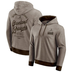 Cleveland Browns Darius Rucker Collection Tonal Knit Pullover Hoodie Brown - Fanatics