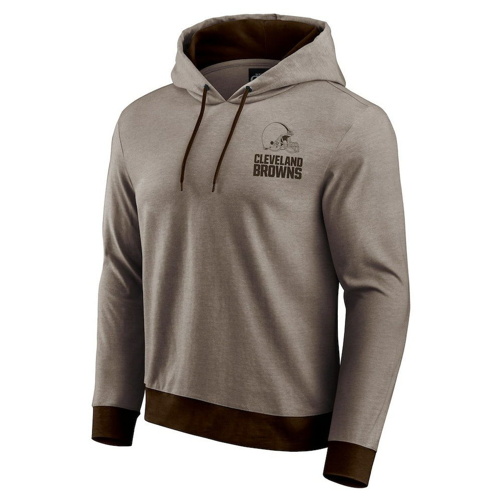 Cleveland Browns Darius Rucker Collection Tonal Knit Pullover Hoodie Brown - Fanatics