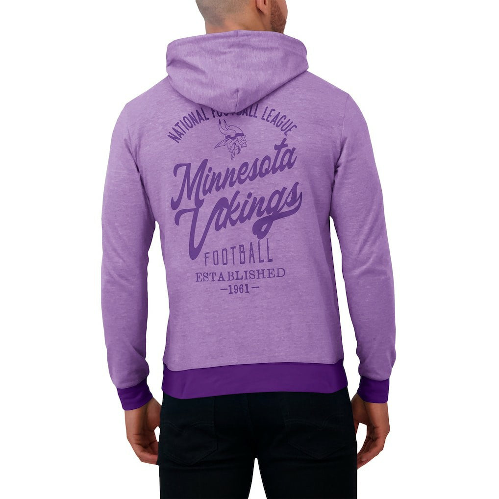 Minnesota Vikings Darius Rucker Collection Tonal Knit Pullover Hoodie Purple - Fanatics