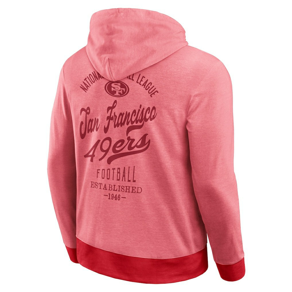 San Francisco 49ers Darius Rucker Collection Tonal Knit Pullover Hoodie Scarlet - Fanatics