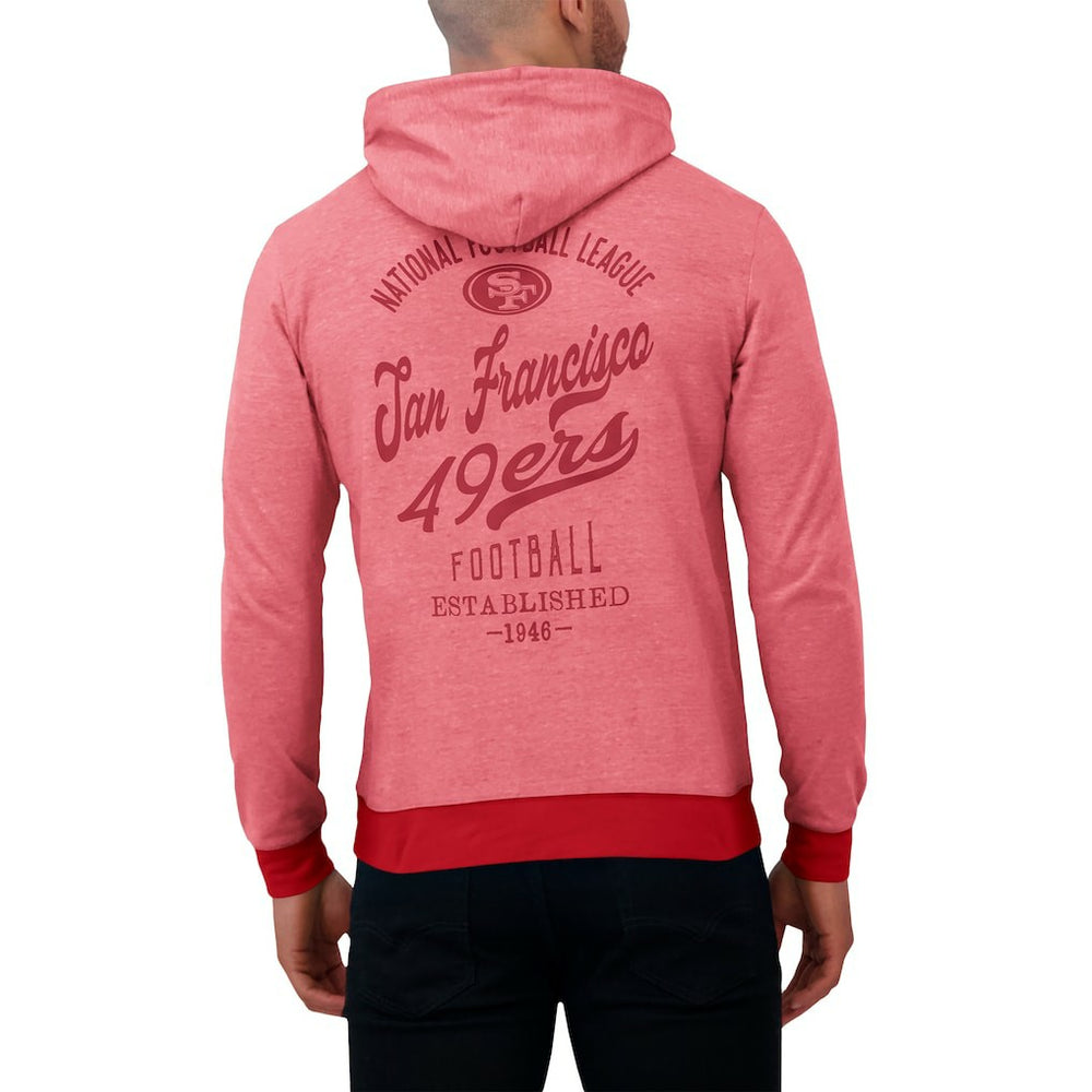 San Francisco 49ers Darius Rucker Collection Tonal Knit Pullover Hoodie Scarlet - Fanatics