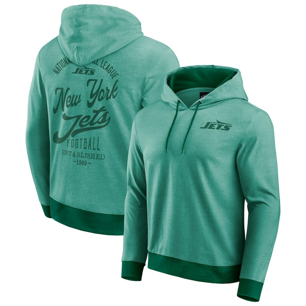New York Jets Darius Rucker Collection Tonal Knit Pullover Hoodie Green - Fanatics