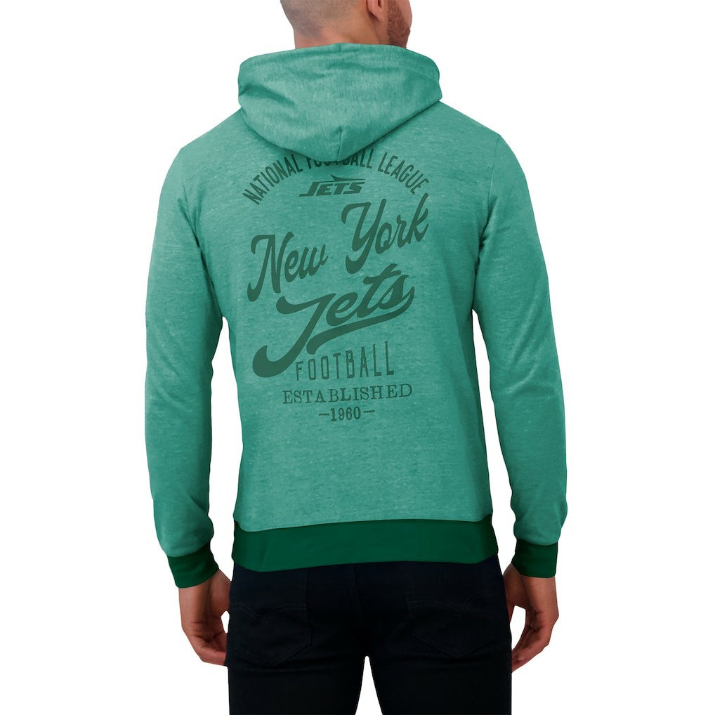 New York Jets Darius Rucker Collection Tonal Knit Pullover Hoodie Green - Fanatics