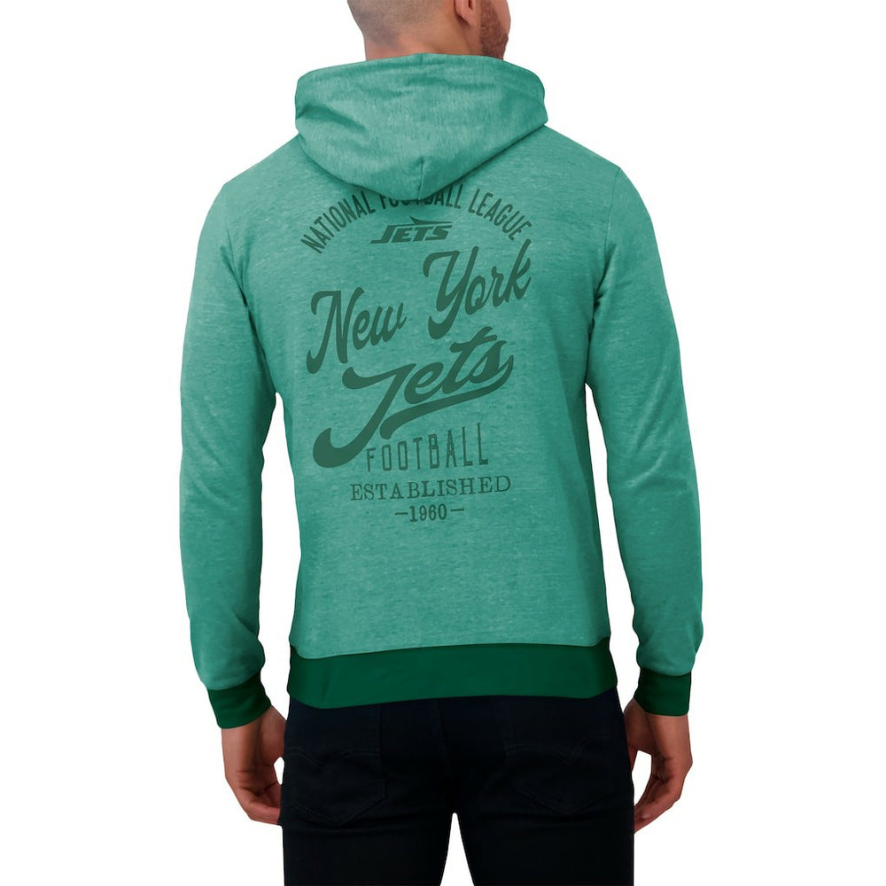 New York Jets Darius Rucker Collection Tonal Knit Pullover Hoodie Green - Fanatics