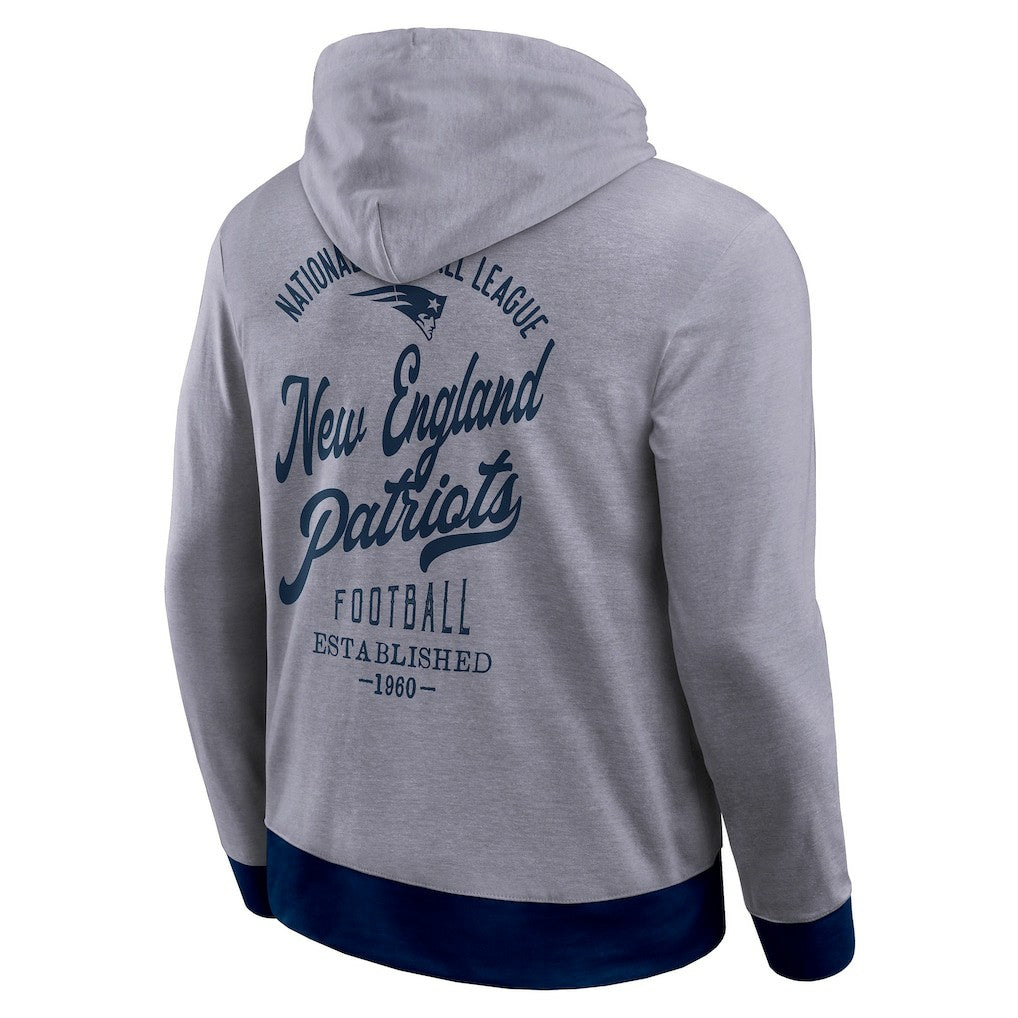 New England Patriots Darius Rucker Collection Tonal Knit Pullover Hoodie Navy - Fanatics