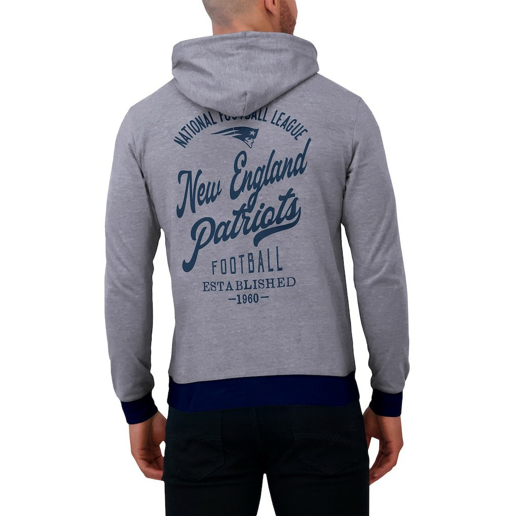New England Patriots Darius Rucker Collection Tonal Knit Pullover Hoodie Navy - Fanatics