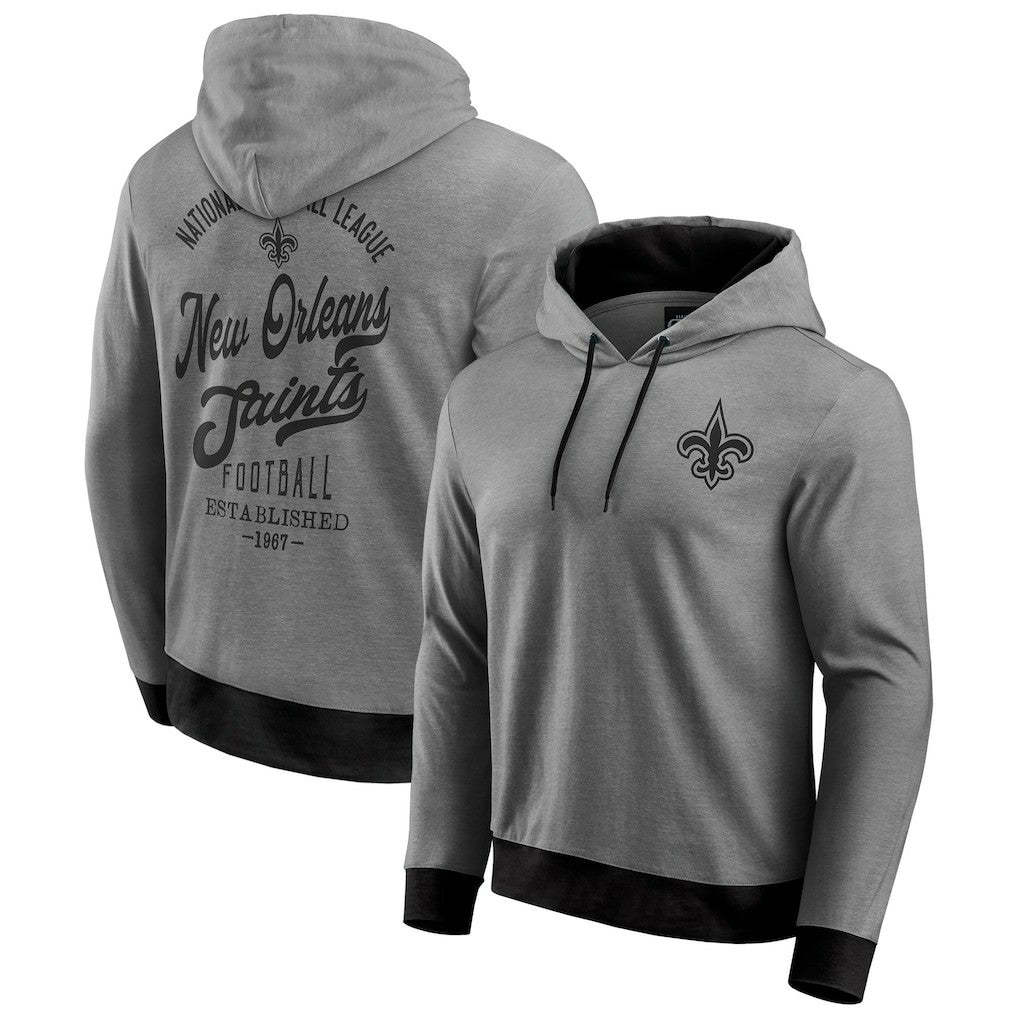 New Orleans Saints Darius Rucker Collection Tonal Knit Pullover Hoodie Black - Fanatics