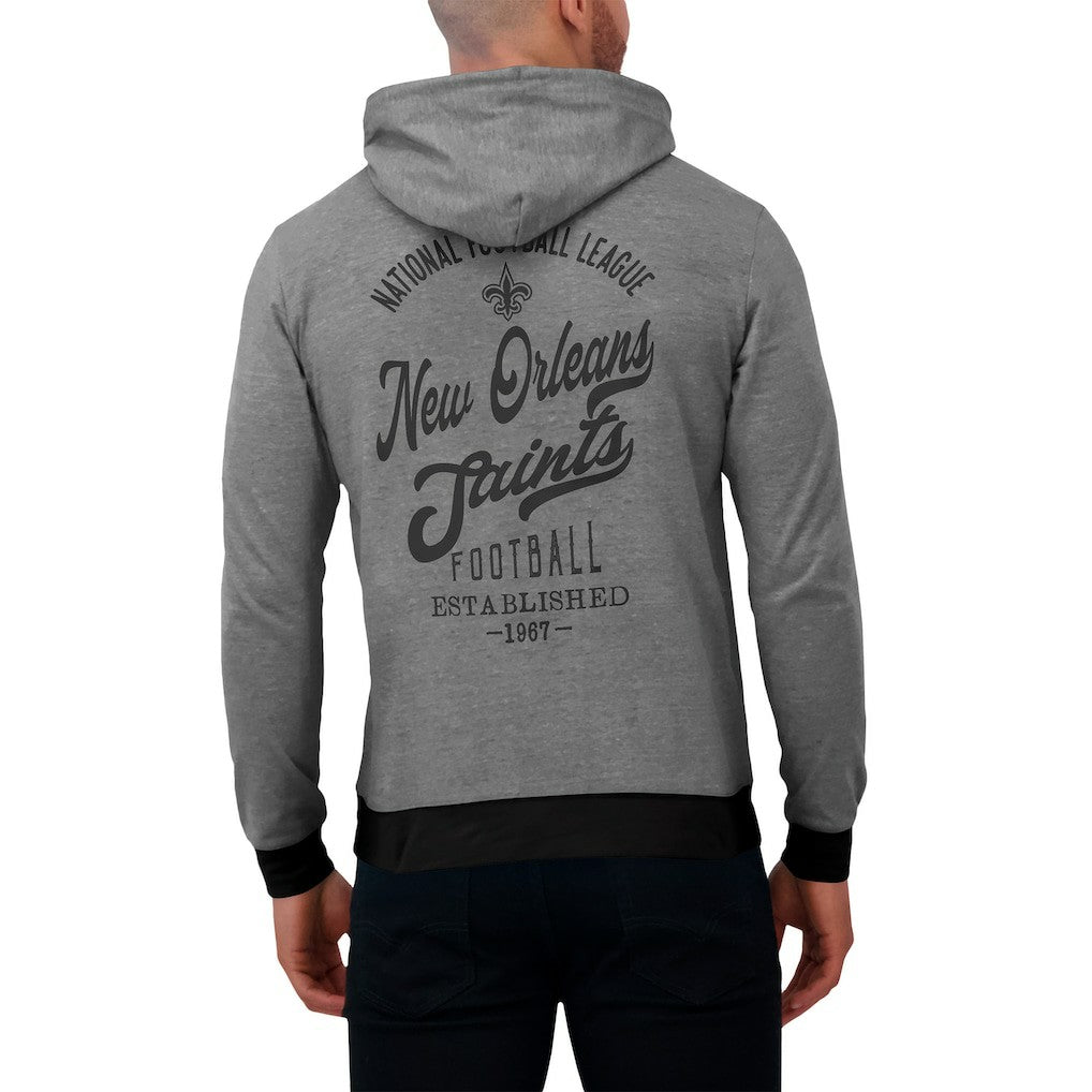 New Orleans Saints Darius Rucker Collection Tonal Knit Pullover Hoodie Black - Fanatics