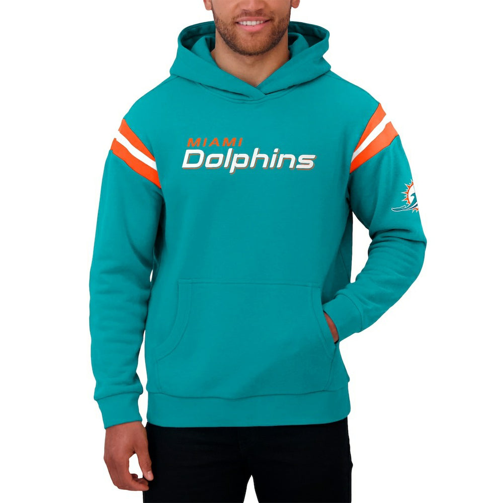 Miami Dolphins Darius Rucker Collection Football Washed Pullover Hoodie Aqua - Fanatics
