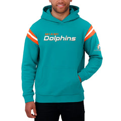 Miami Dolphins Darius Rucker Collection Football Washed Pullover Hoodie Aqua - Fanatics