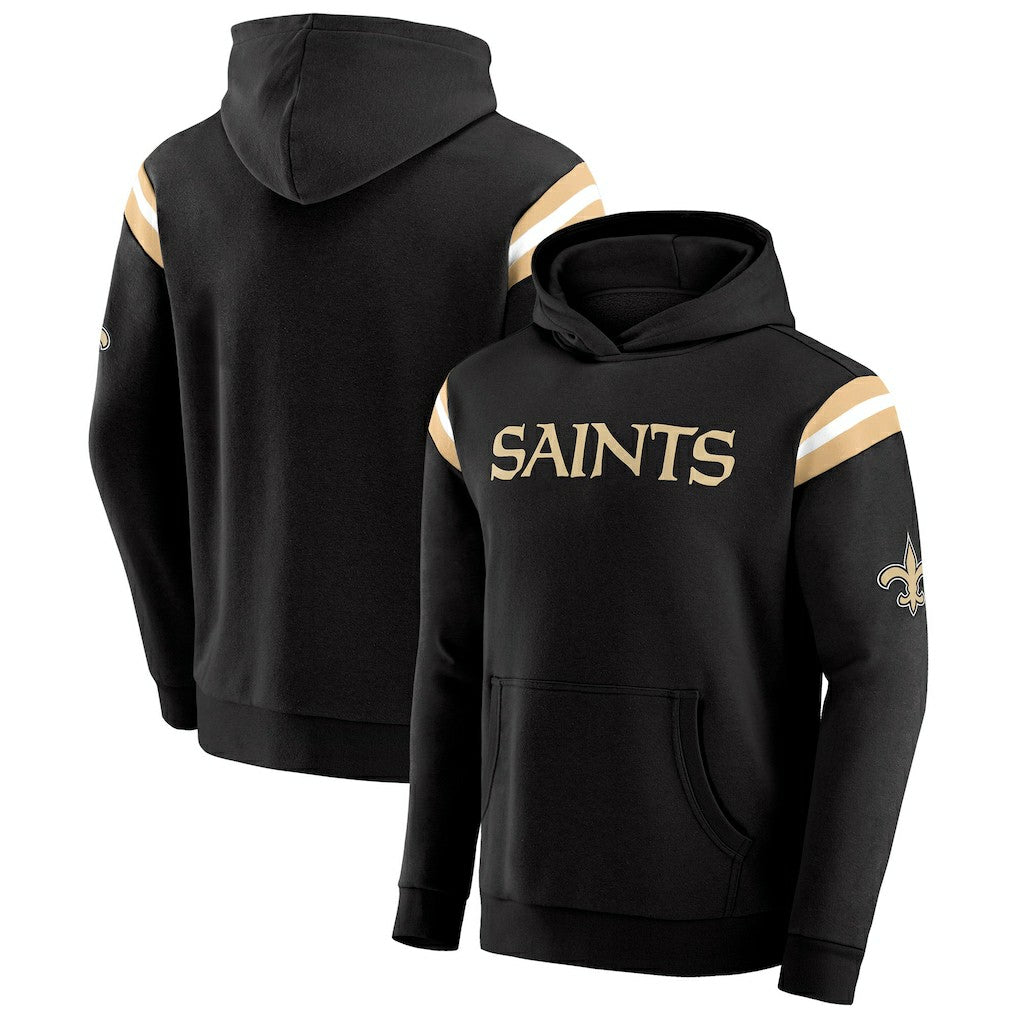 New Orleans Saints Darius Rucker Collection Football Washed Pullover Hoodie Black - Fanatics