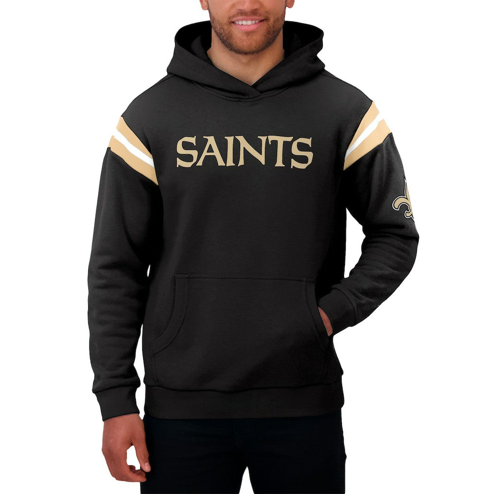 New Orleans Saints Darius Rucker Collection Football Washed Pullover Hoodie Black - Fanatics