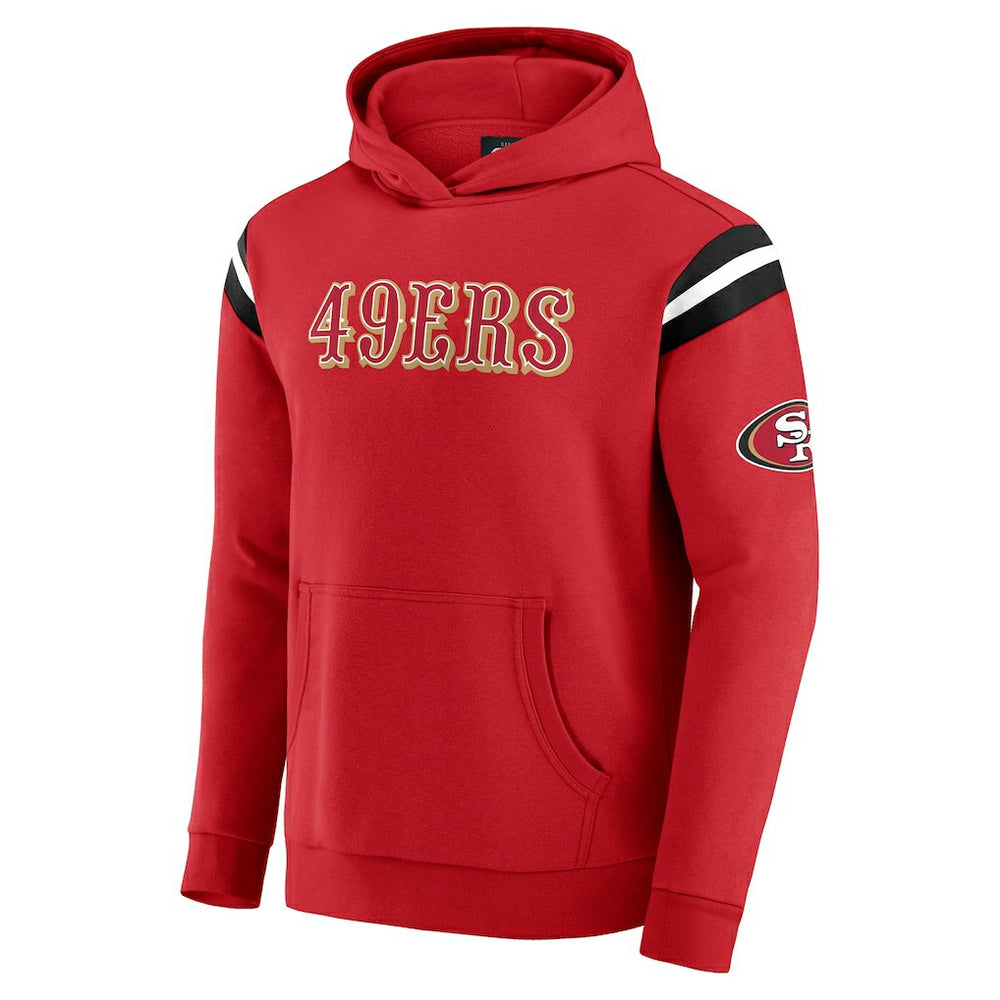 San Francisco 49ers Darius Rucker Collection Football Washed Pullover Hoodie Scarlet - Fanatics