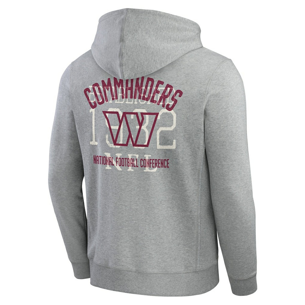 Washington Commanders Darius Rucker Collection Vintage Stripe Full-Zip Hoodie Heather Gray - Fanatics