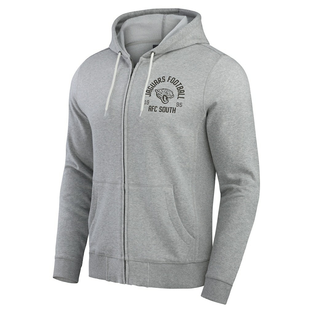Jacksonville Jaguars Darius Rucker Collection Vintage Stripe Full-Zip Hoodie Heather Gray - Fanatics