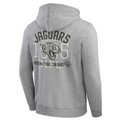 Jacksonville Jaguars Darius Rucker Collection Vintage Stripe Full-Zip Hoodie Heather Gray - Fanatics
