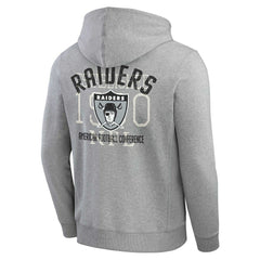 Las Vegas Raiders Darius Rucker Collection Vintage Stripe Full-Zip Hoodie Heather Gray - Fanatics