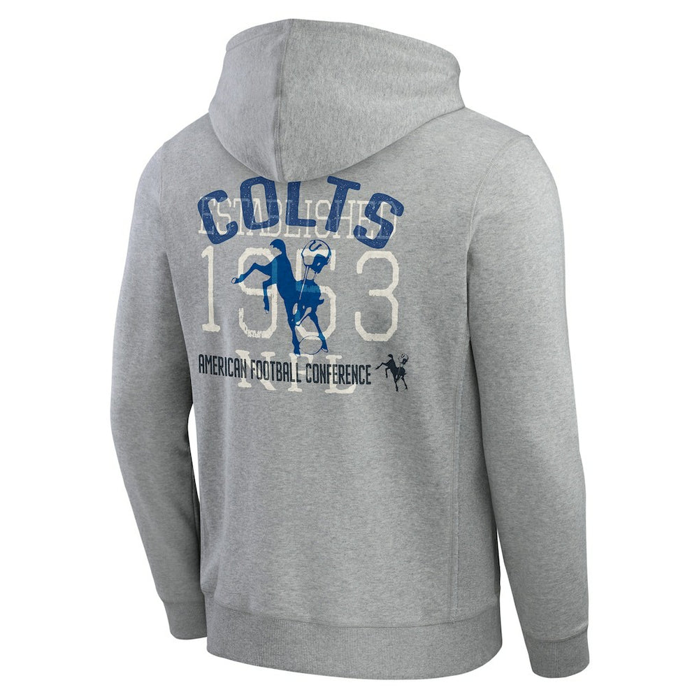 Indianapolis Colts Darius Rucker Collection Vintage Stripe Full-Zip Hoodie Heather Gray - Fanatics