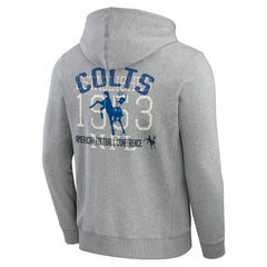 Indianapolis Colts Darius Rucker Collection Vintage Stripe Full-Zip Hoodie Heather Gray - Fanatics